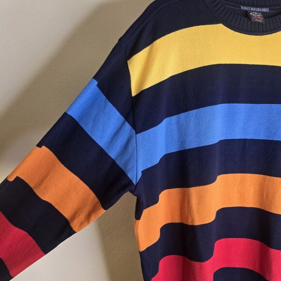 Paul & Shark Watershed Italy Men's XL Multicolor Striped Cotton Sweater - Picture 8 of 12